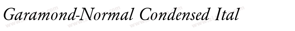 Garamond-Normal Condensed Italic字体转换